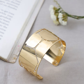 11TH HOUR GOLD PLATED STATEMENT CUFF BRACELET