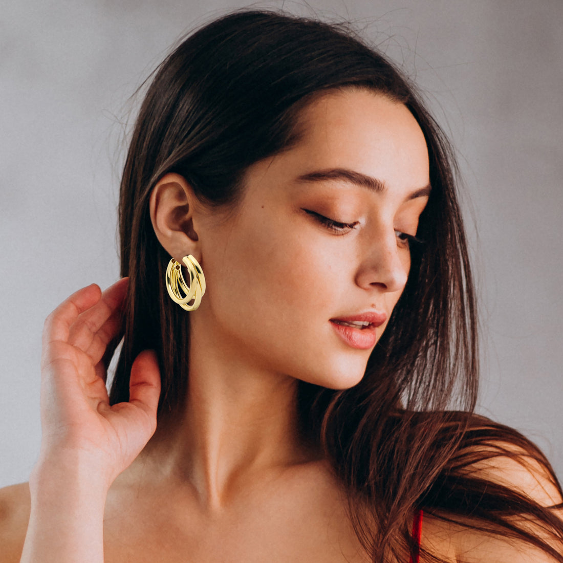 HOOP EARRINGS GOLD PLATED